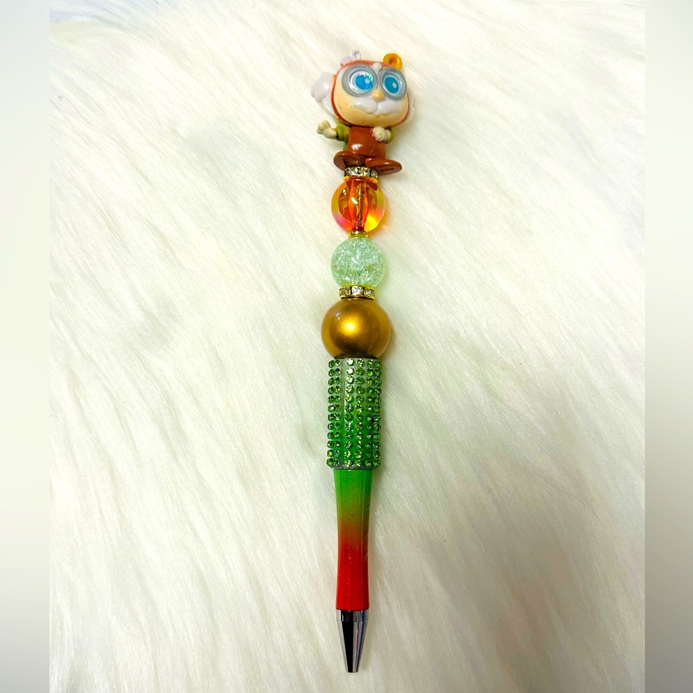💚🆕💚Handmade Bling Beaded Doorable Pens (Maurice from Beauty & the Beast)